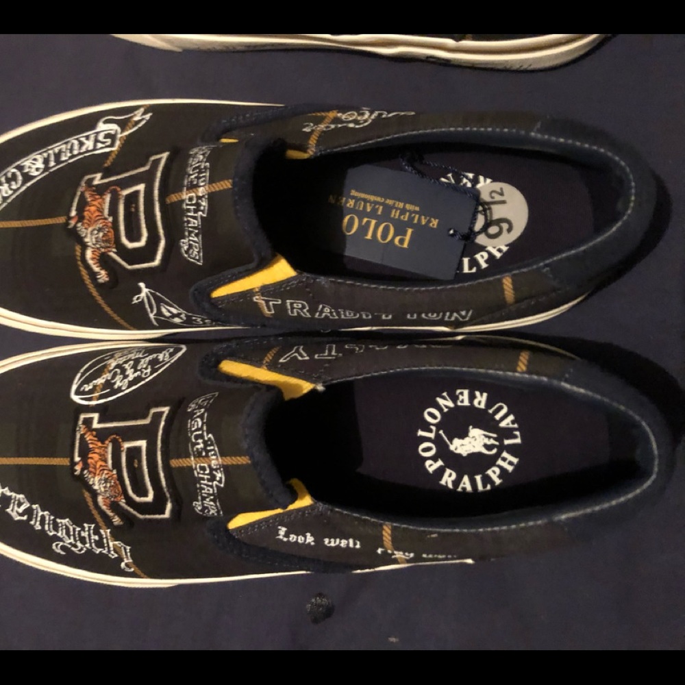 Polo Ralph Lauren Tiger Patch Varsity Slip On Shoe